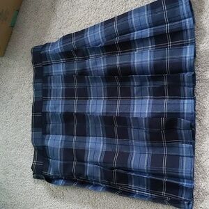 Blue Plaid Skirt